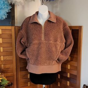 JOY LAB  Fleece pull over jacket